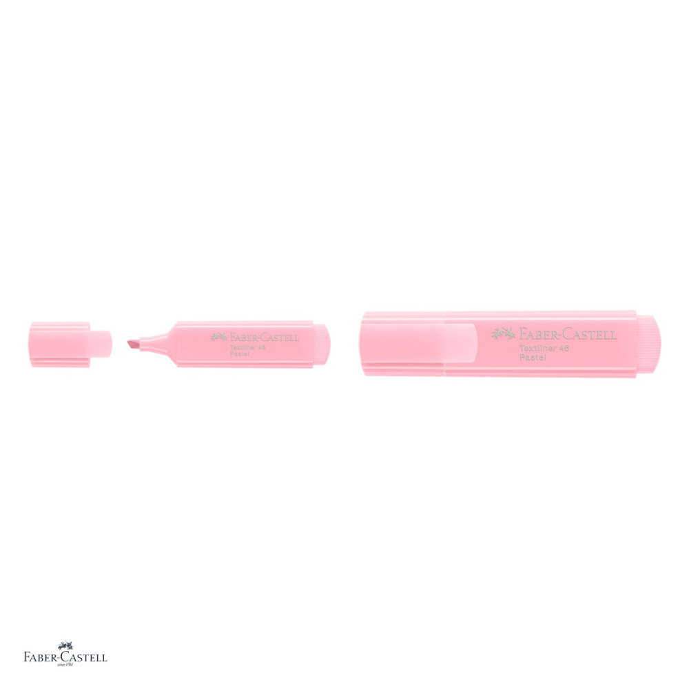 Set 10 textmarkere Faber-Castell Textliner 46 Pastel, varf tesit 1, 2 si 5 mm, cerneala pe baza de apa, blush [4]