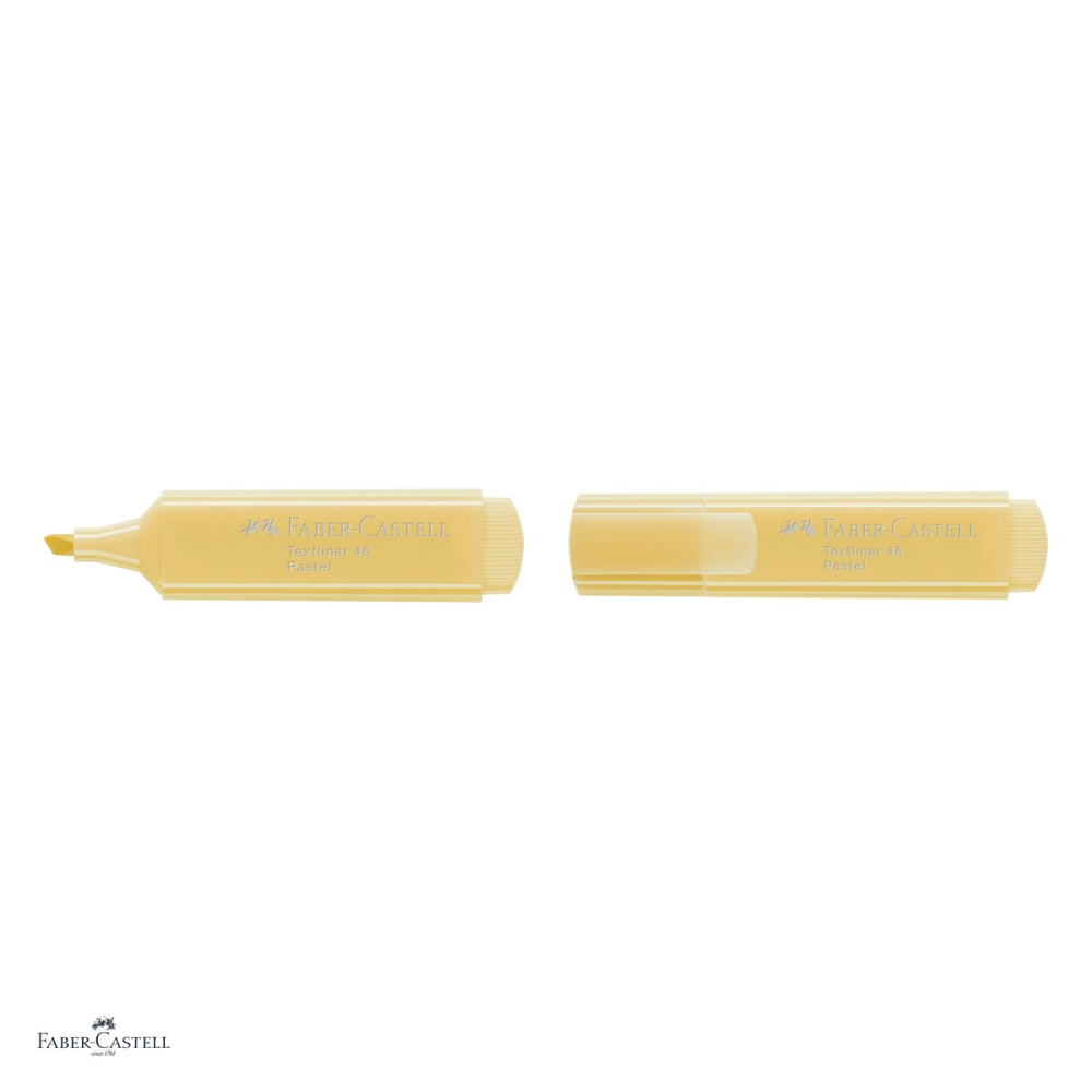 Set 10 textmarkere Faber-Castell Textliner 46 Pastel, varf tesit 1, 2 si 5 mm, cerneala pe baza de apa, vanilie [4]