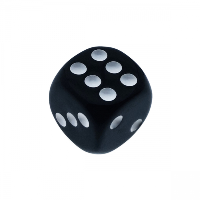 Set 10 zaruri negre cu puncte albe, DICE01-BK, cu latura de 12 mm [3]