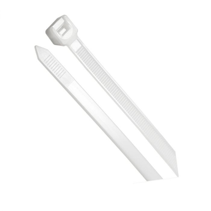 Set 100 bride zimtate din nailon, 1.8 x 100mm, cu autoblocare, tip colier, Xtreme 06669, pentru fixare si legare, albe [2]