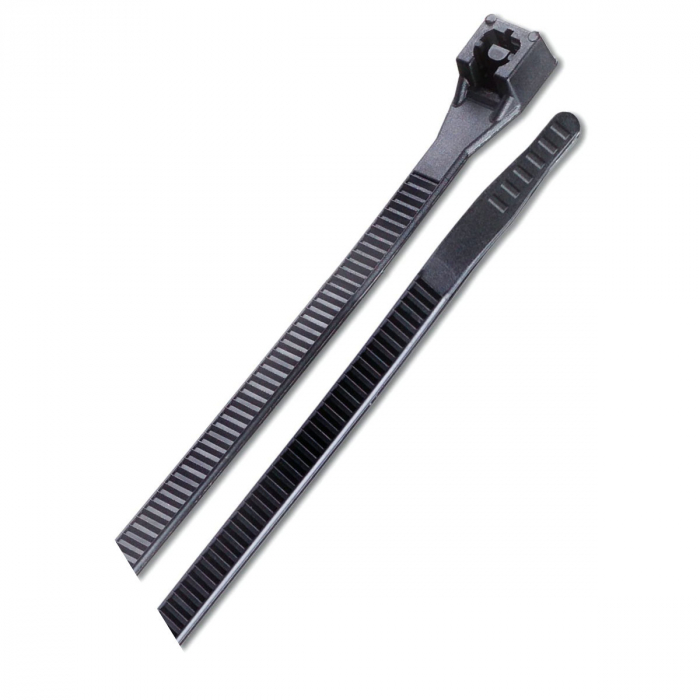 Set 100 bride zimtate din nailon, 4.5x180mm, cu autoblocare, tip colier, Xtreme 07162, pentru fixare si legare, negre [2]