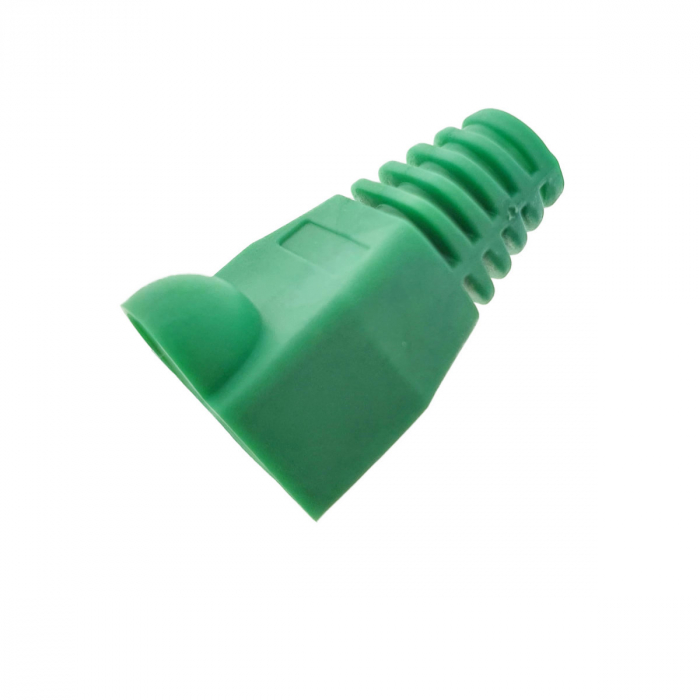 Set 100 bucati, manson de protectie mufa RJ45, capac pentru conector UTP RJ45 cu cablu LAN Ethernet Cat5/5e/6, verde [4]