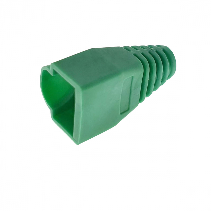 Set 100 bucati, manson de protectie mufa RJ45, capac pentru conector UTP RJ45 cu cablu LAN Ethernet Cat5/5e/6, verde [8]