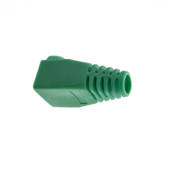 Set 100 bucati, manson de protectie mufa RJ45, capac pentru conector UTP RJ45 cu cablu LAN Ethernet Cat5/5e/6, verde [5]
