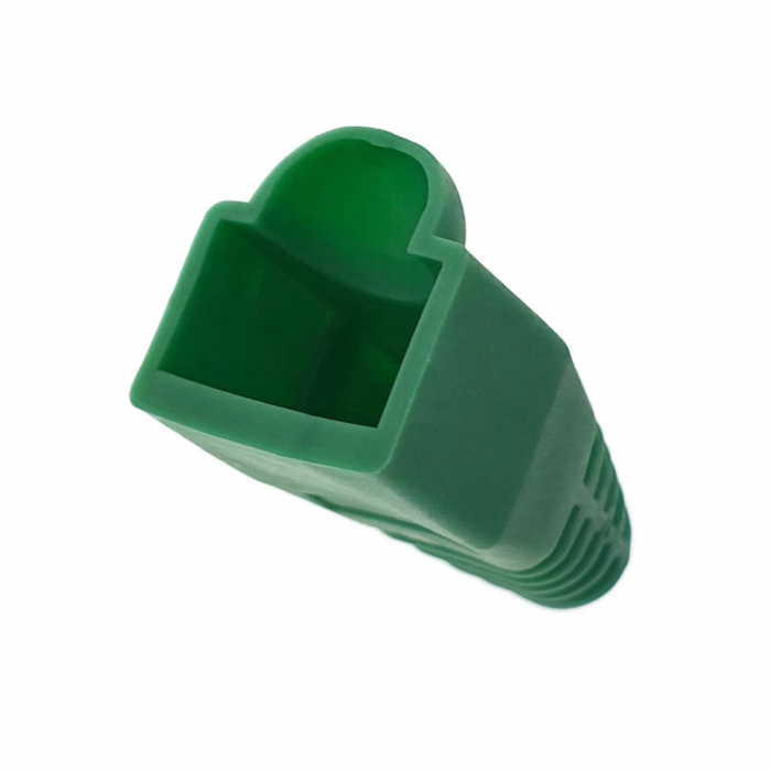Set 100 bucati, manson de protectie mufa RJ45, capac pentru conector UTP RJ45 cu cablu LAN Ethernet Cat5/5e/6, verde [6]