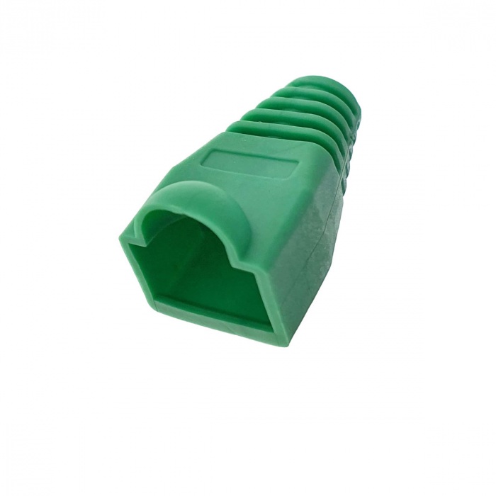 Set 100 bucati, manson de protectie mufa RJ45, capac pentru conector UTP RJ45 cu cablu LAN Ethernet Cat5/5e/6, verde [1]