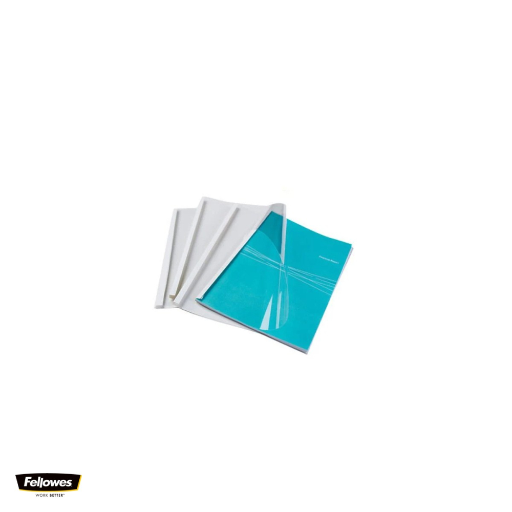 Set 100 coperti termice Fellowes A4 cu cotor de 8 mm, cu fata din PVC transparent de 150 microni si spate din carton de 200 g/mp, transparente [4]