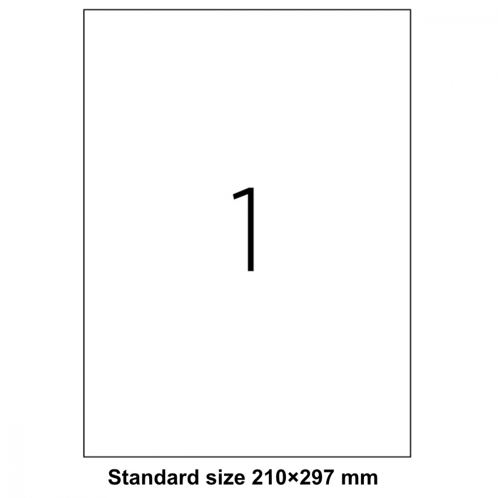 Set 100 etichete autoadezive 210 x 297 mm, albe, colturi drepte, 100 coli format A4, Tanex TW-2000, o eticheta pe coala, pentru imprimante laser si inkjet [2]