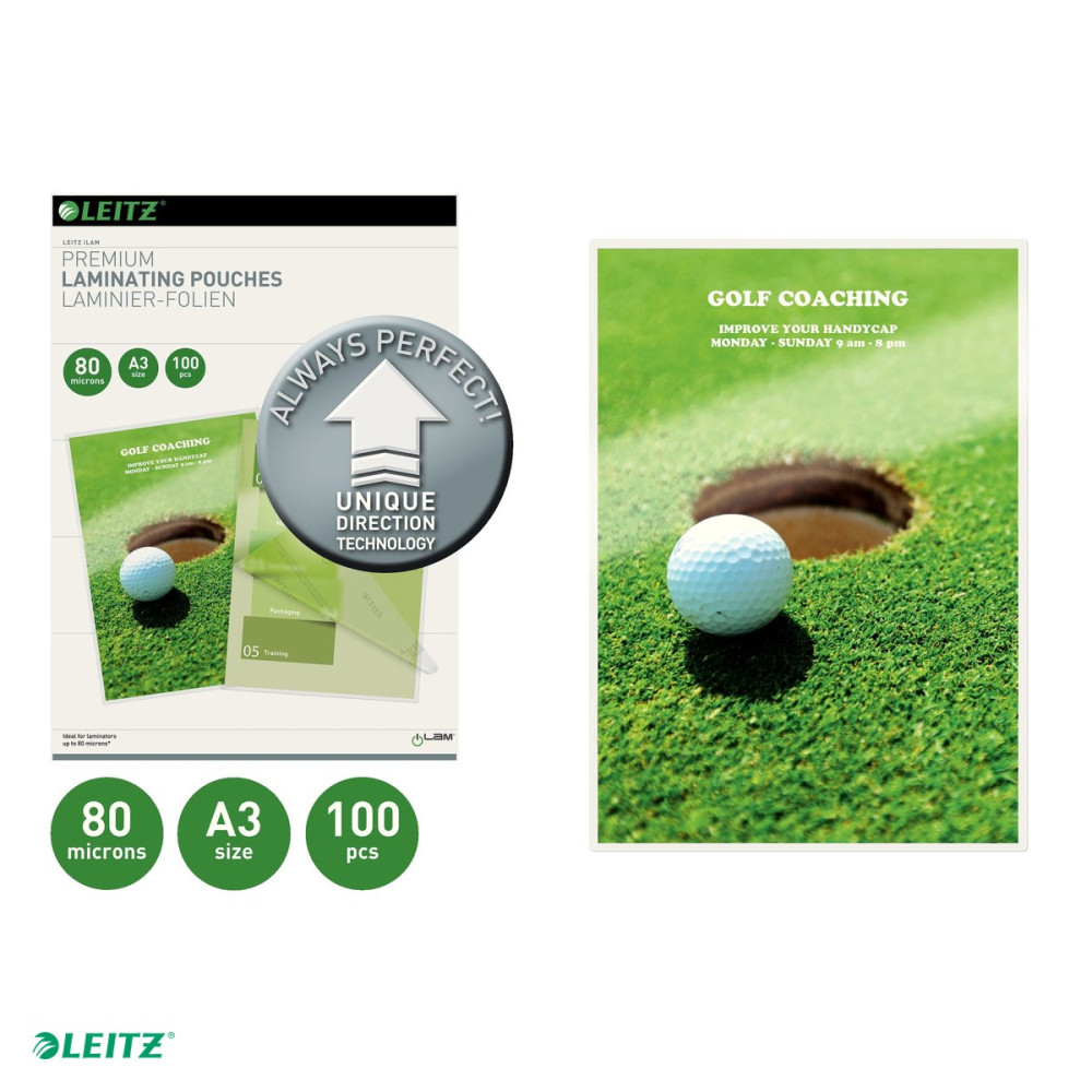 Set 100 folii laminare Leitz UDT, la cald, A3, 80 microni, incolor [4]