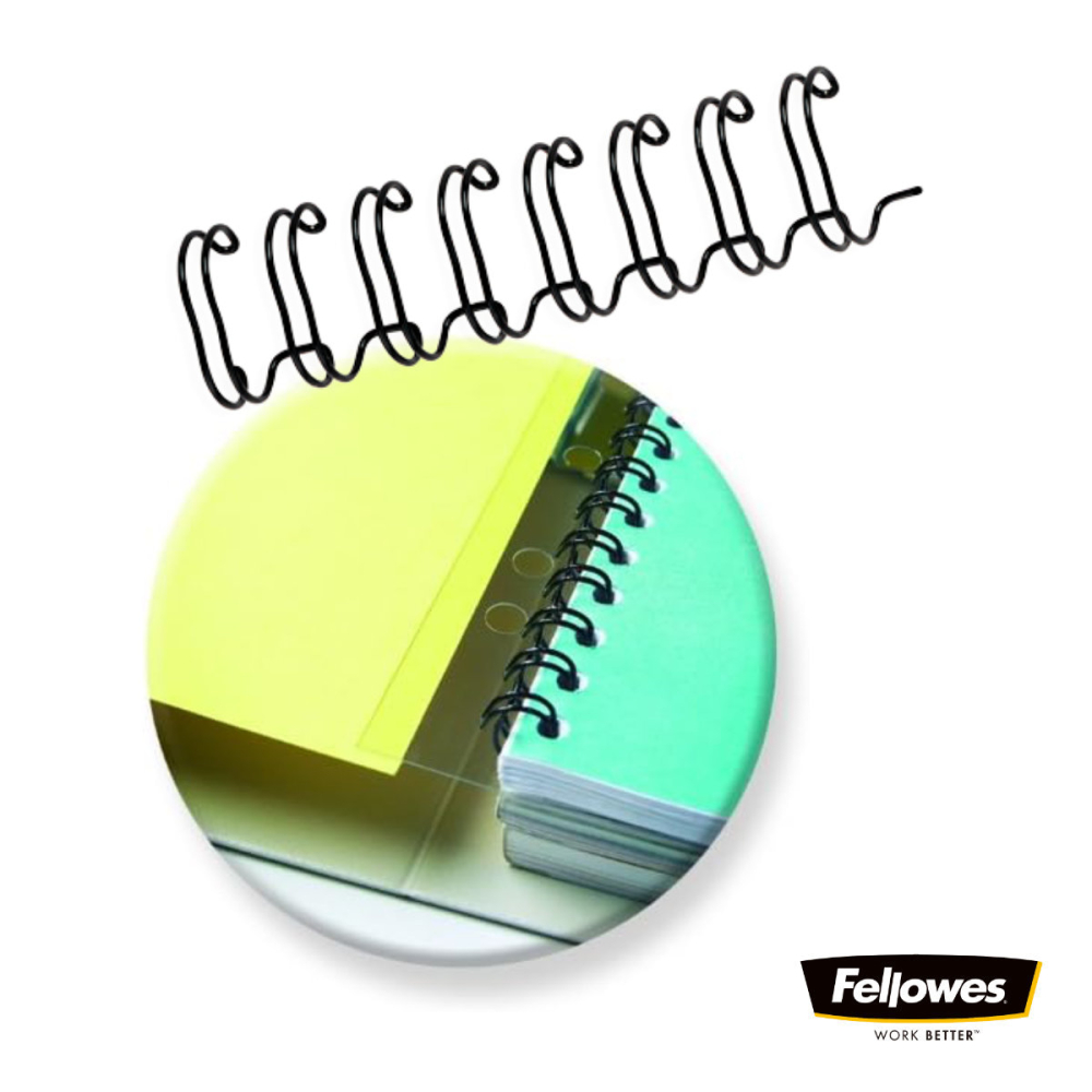 Set 100 inele metalice 12 mm negru, Fellowes, pentru legare cu spirala metalica, capacitate 100 coli [3]