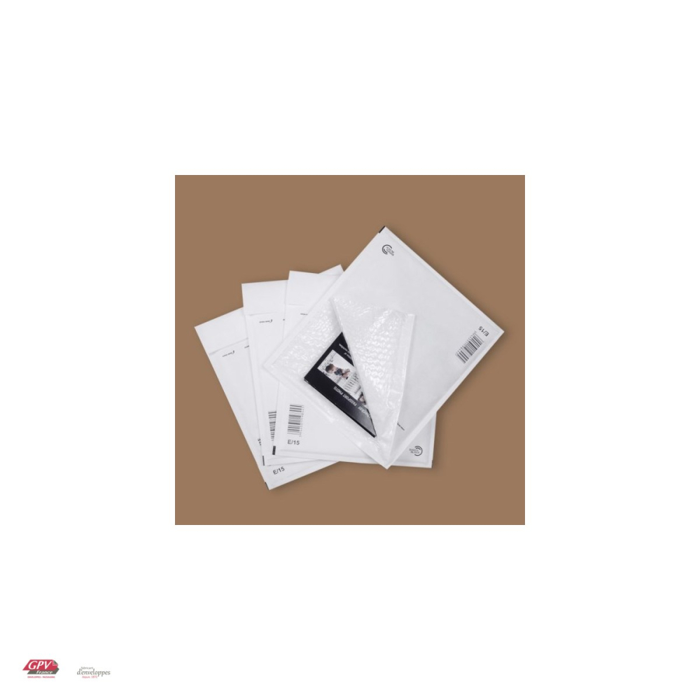 Set 100 plicuri cu bule de aer GPV E15, exterior 240x275 mm, interior 220x265 mm, hartie kraft alba 80 g/mp, in cutie [4]