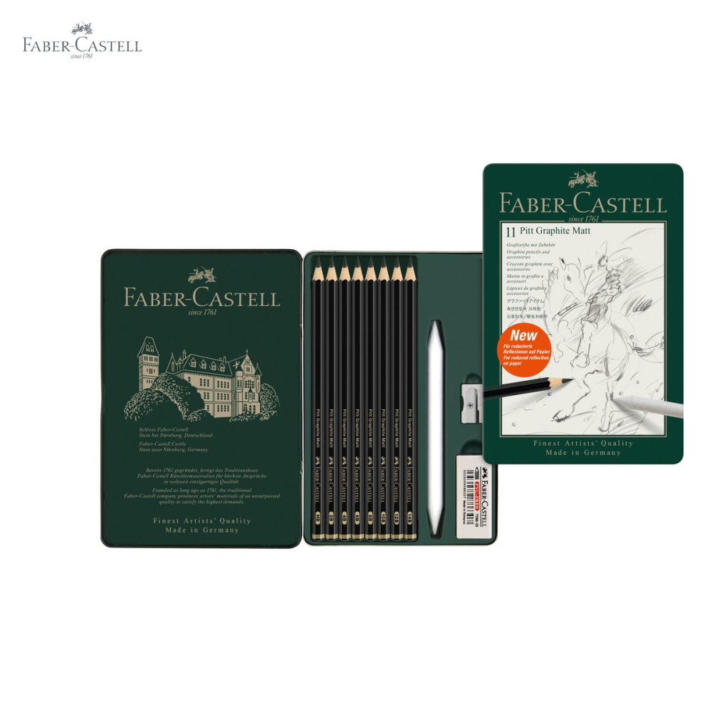 Set 11 creioane grafit mat Faber-Castell Pitt, ultra-mat, pentru desen si schite profesionale [5]