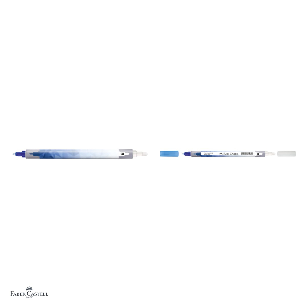 Set 12 corectoare de cerneala Faber-Castell Scribolino, varf gros B, sterge cerneala albastru regal, cu varf fin de rescriere [4]