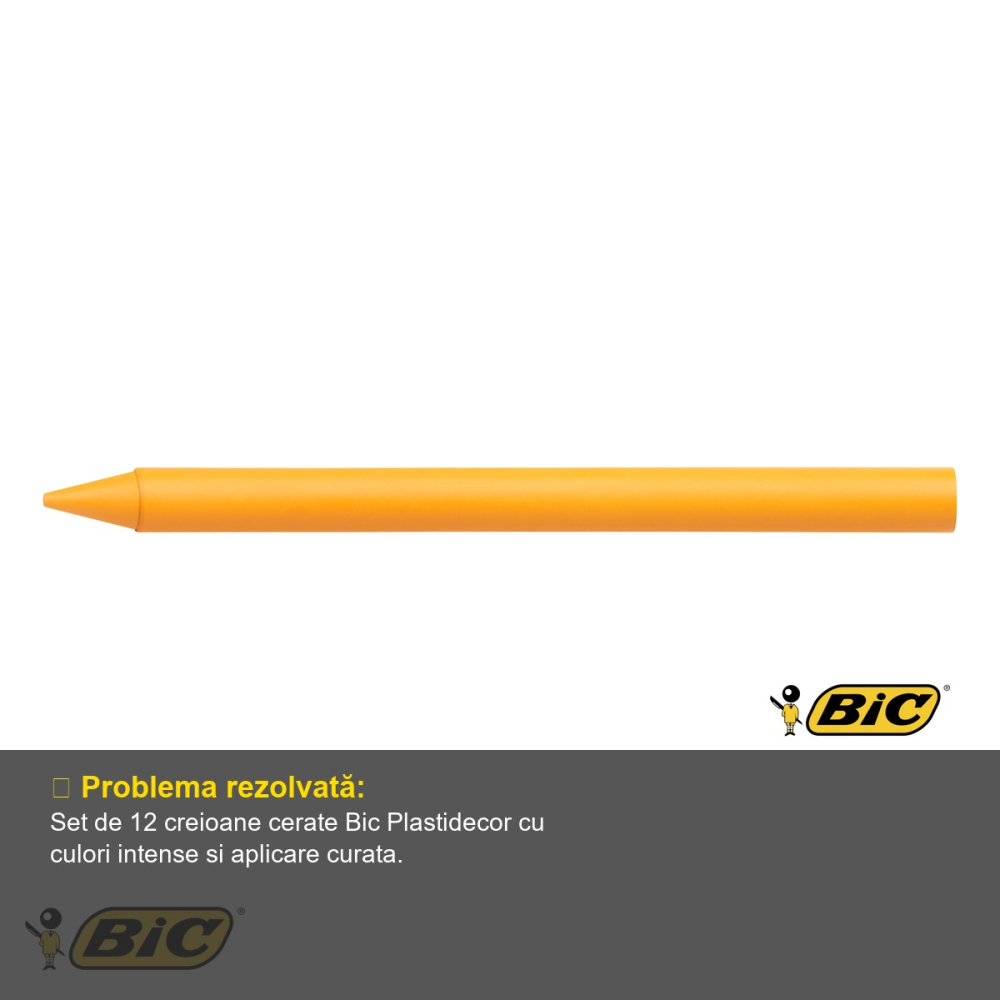Set 12 creioane cerate Bic Plastidecor, culori intense, rezistente, pentru copii [4]