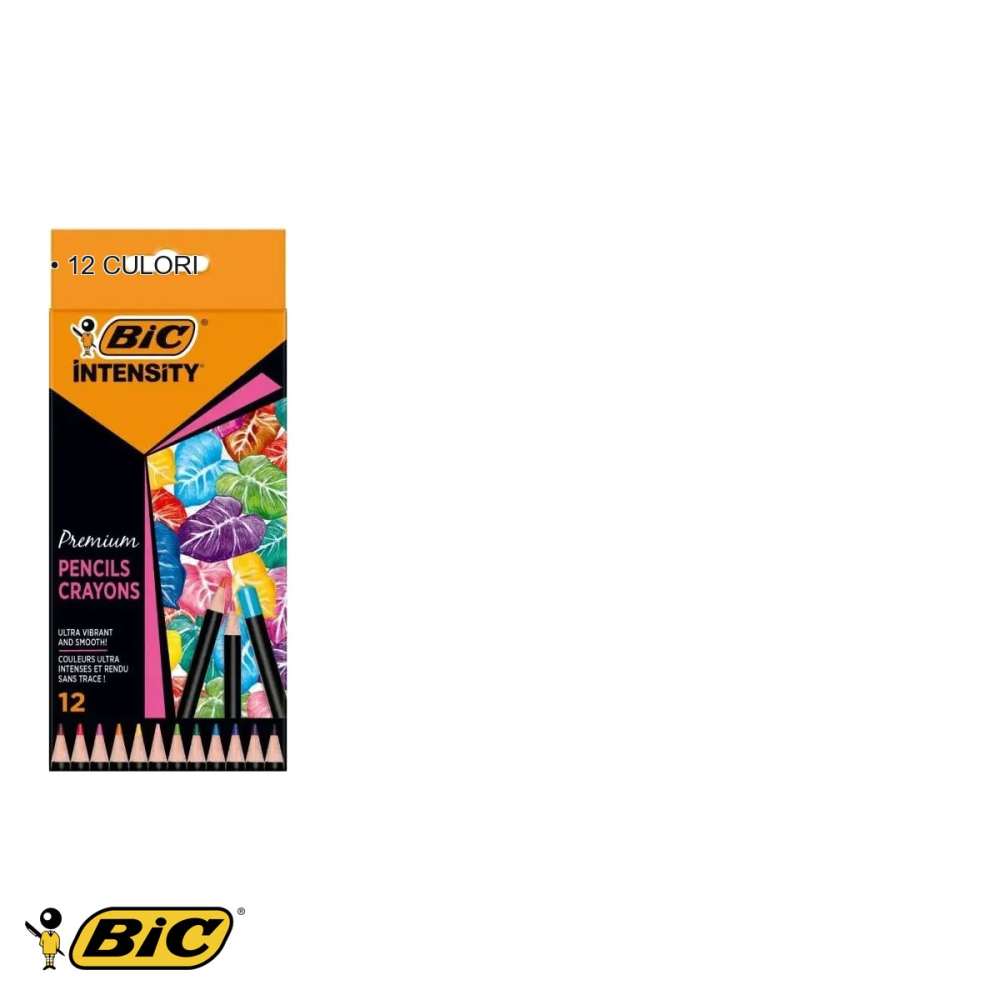 Set 12 creioane colorate Bic Intensity Premium, corp triunghiular ergonomic, pentru adulti si copii [3]