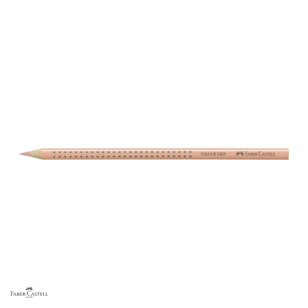 Set 12 creioane colorate triunghiulare Faber-Castell Grip, culoarea pielii deschis, ergonomic, pentru copii [4]