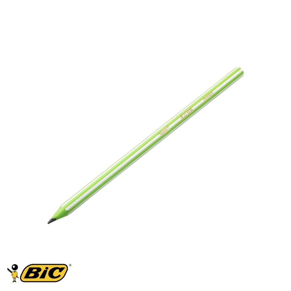 Set 12 creioane grafit Bic Evolution Stripes HB, mina ultra rezistenta, fara guma [4]