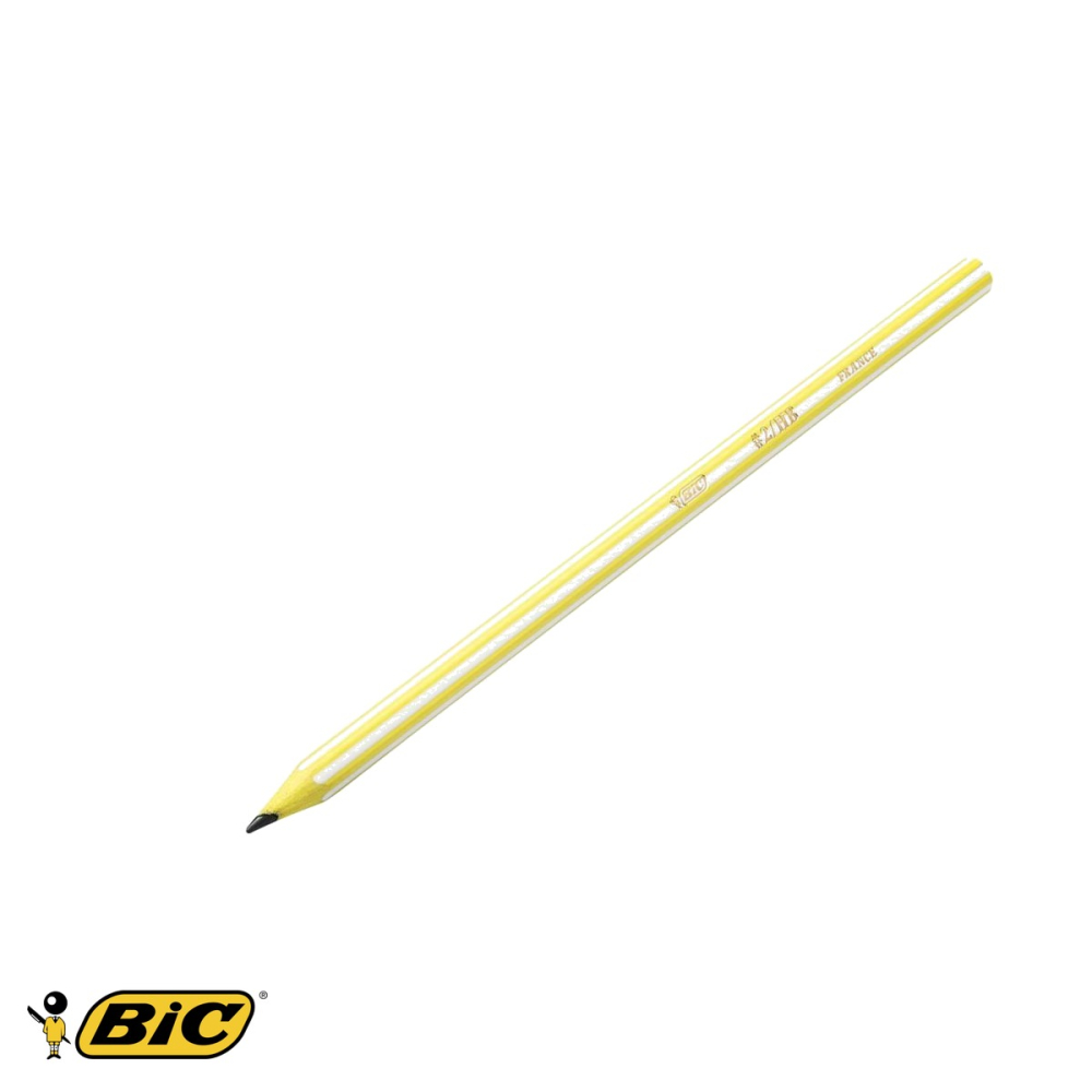 Set 12 creioane grafit Bic Evolution Stripes HB, mina ultra rezistenta, fara guma [5]