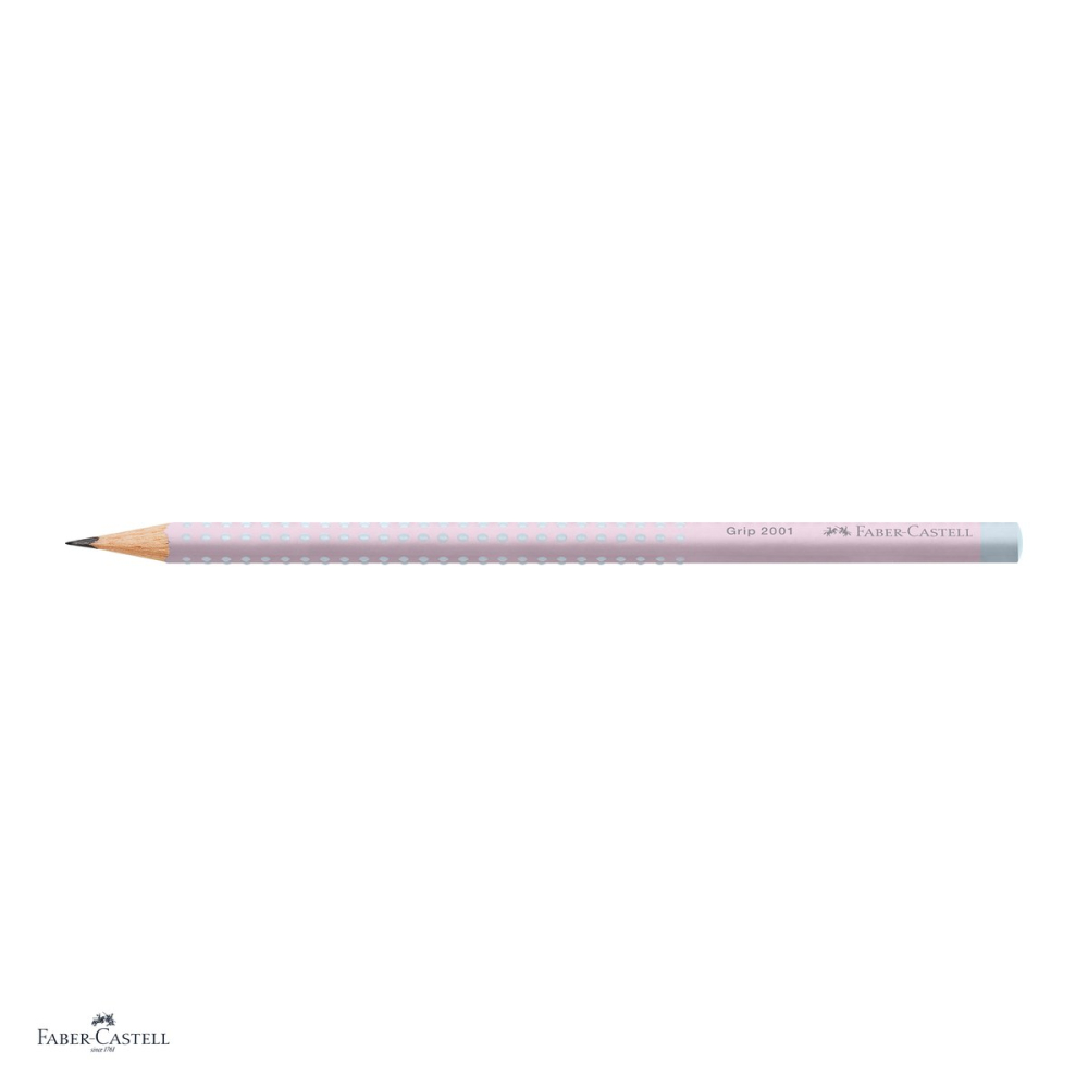Set 12 creioane grafit Faber-Castell Grip 2001 Flow, duritate B, forma triunghiulara ergonomica, zona Grip antiderapanta, mina rezistenta la rupere (lipire SV), lac pe baza de apa, Blushing Sky [4]