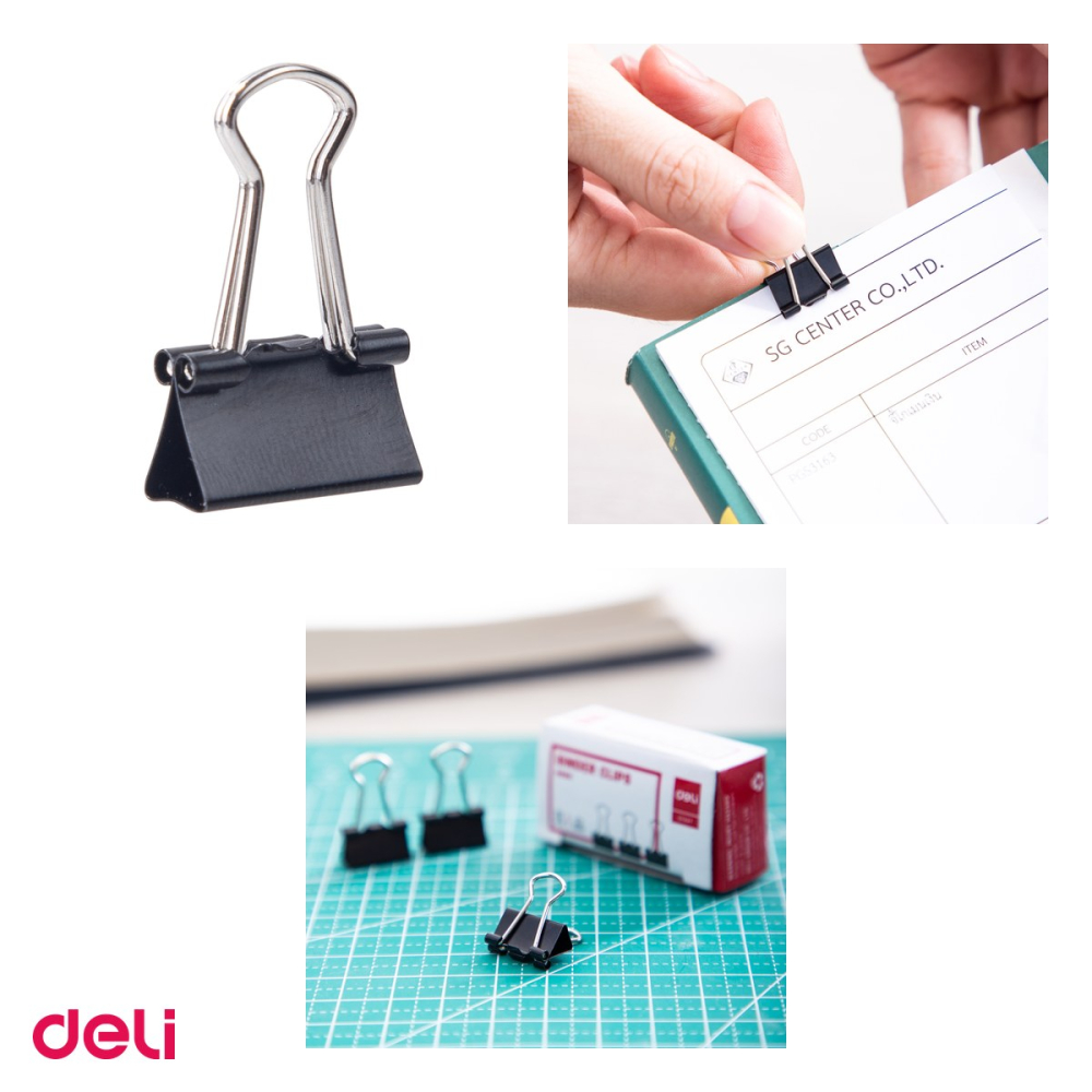 Set 12 cutii clipsuri pentru hartie Deli cu clema nichelata, 15 mm, 12 bucati pe cutie [4]