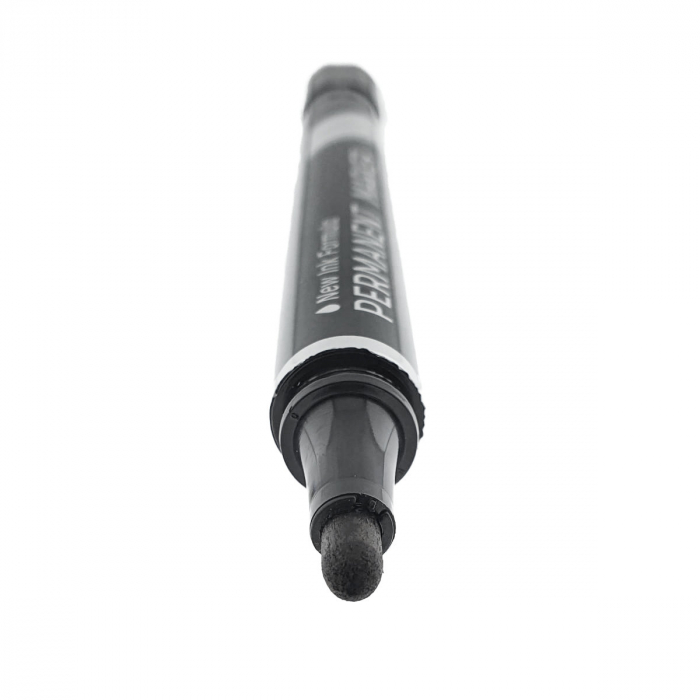 Set 12 markere permanente negre, THINK U100, cu varf rotund 1.5MM, pentru scris pe orice suprafata [4]