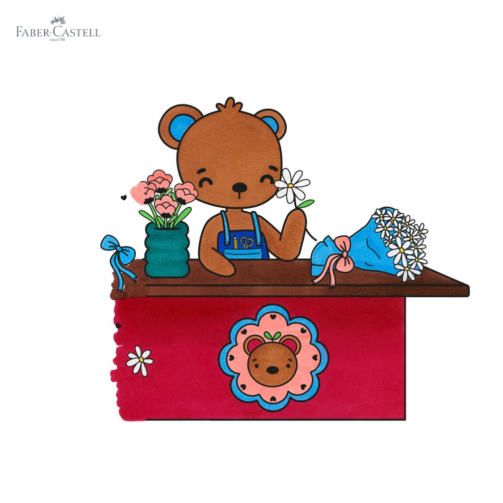 Set 12 markere sketch cu 2 capete Faber-Castell Goldfaber Bold and Easy II, cerneala alcool, pentru desen si schite [5]