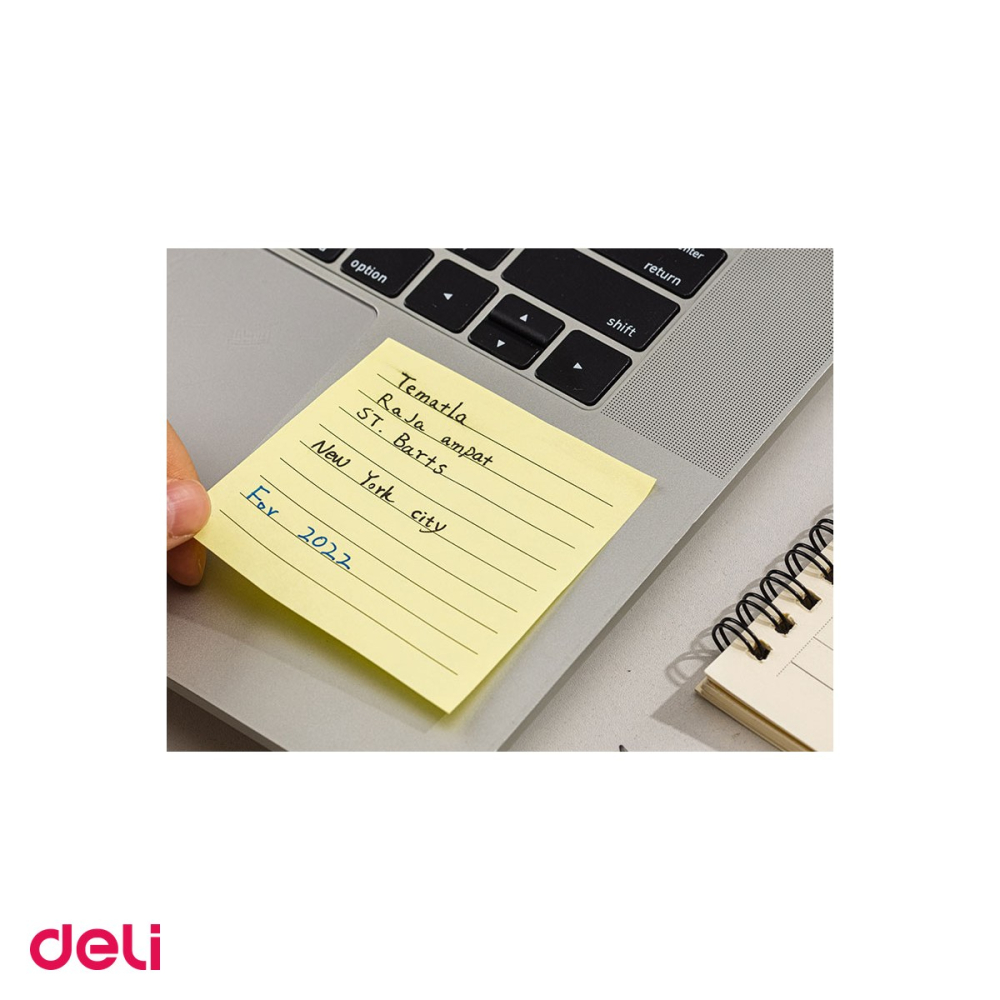 Set 12 notesuri Deli R-v-g-a Liniat, adeziv 4x25 file, 76x101 mm [5]