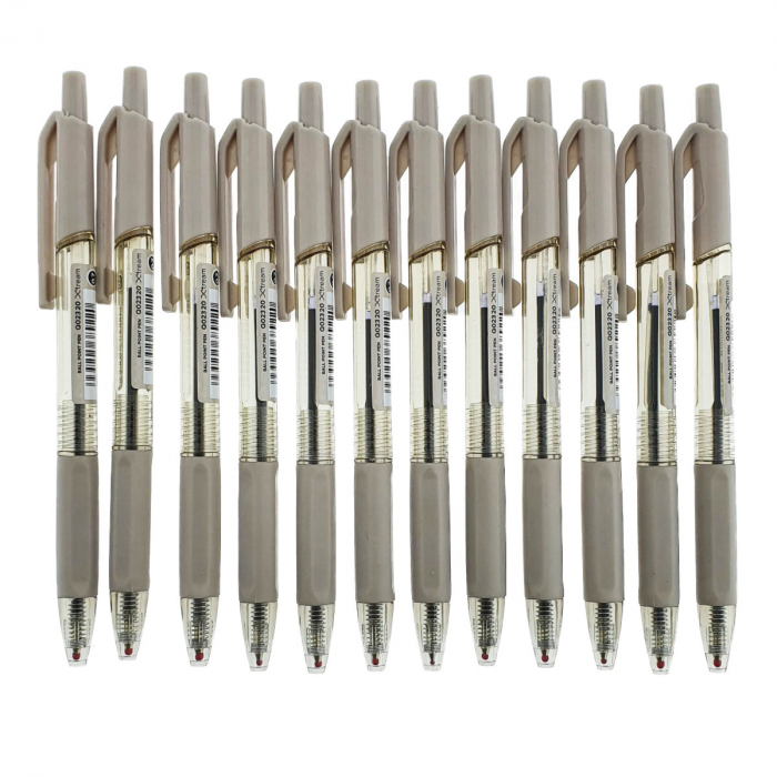 Set 12 pixuri cu mecanism si varf de 0.7mm, Soft Grip, cerneala neagra, design ergonomic, X-tream 37089, scriere lina, fara scurgeri [2]