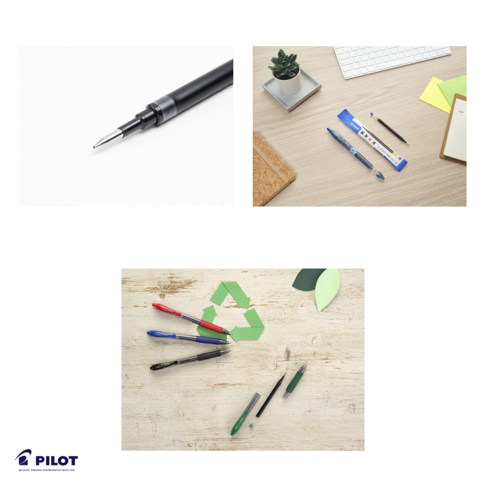 Set 12 rezerve pix cu gel Pilot G2, scriere medie 0.7mm, cerneala neagra, reincarcabila [4]