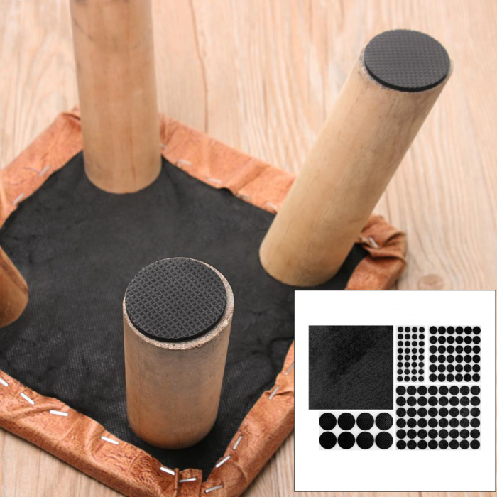 Set 125 protectii pentru mobila, scaune si mese, marimi diferite, 41669, negre [4]
