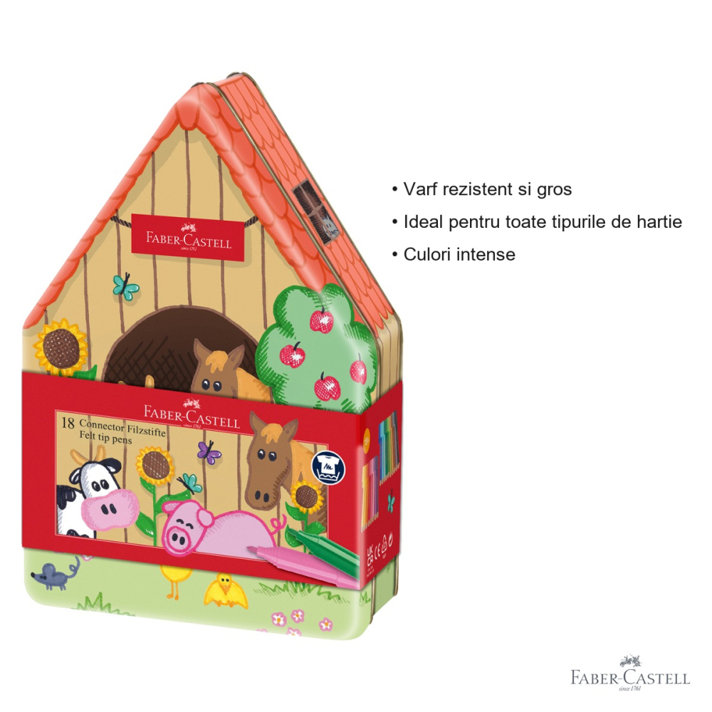 CARIOCA 18 CULORI FERMA ANIMALELOR CONNECTOR FABER-CASTELL [3]