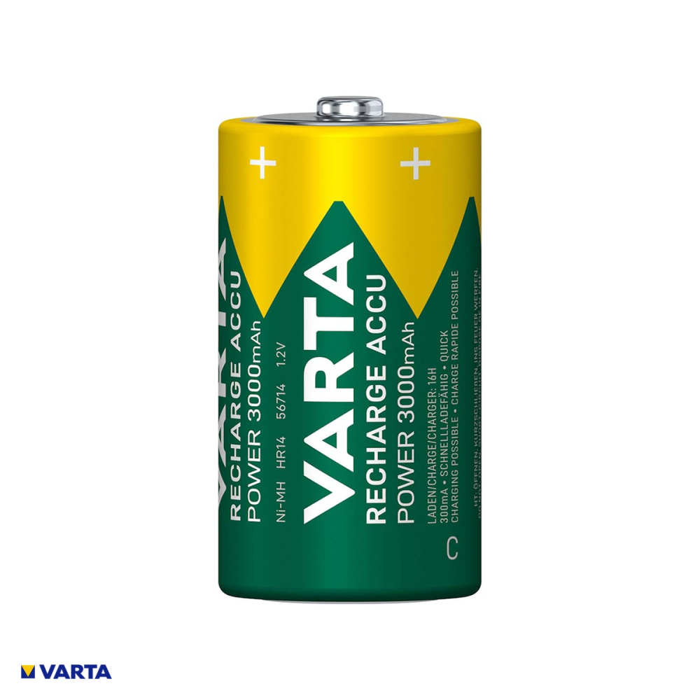 Set 2 acumulatori VARTA Recharge Accu Power C HR14, Ni-MH, 1.2 V, 3000 mAh, preincarcati, gata de folosire, in blister [4]