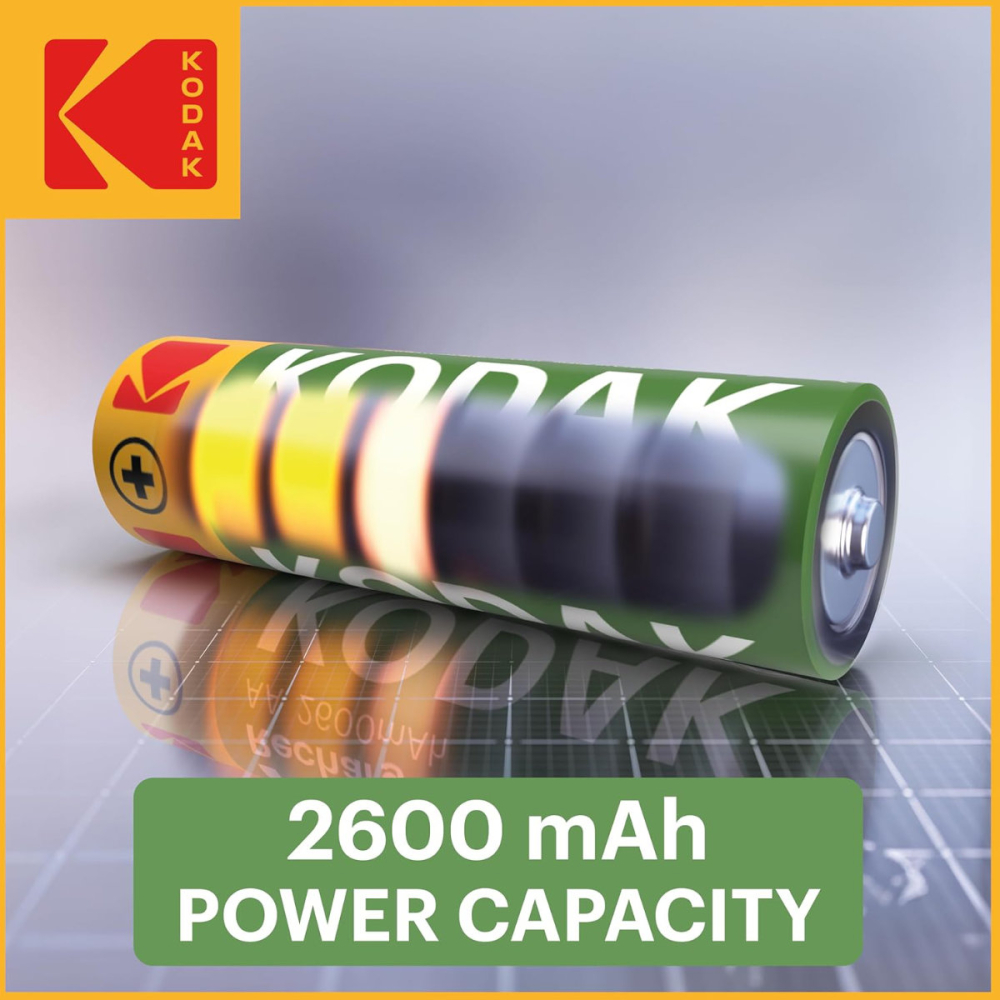 Set 2 Baterii Acumulatori Kodak AA Reincarcabile, 2600 mAh, Ready To Use, Pentru Dispozitive High-Drain, Gata incarcate [3]