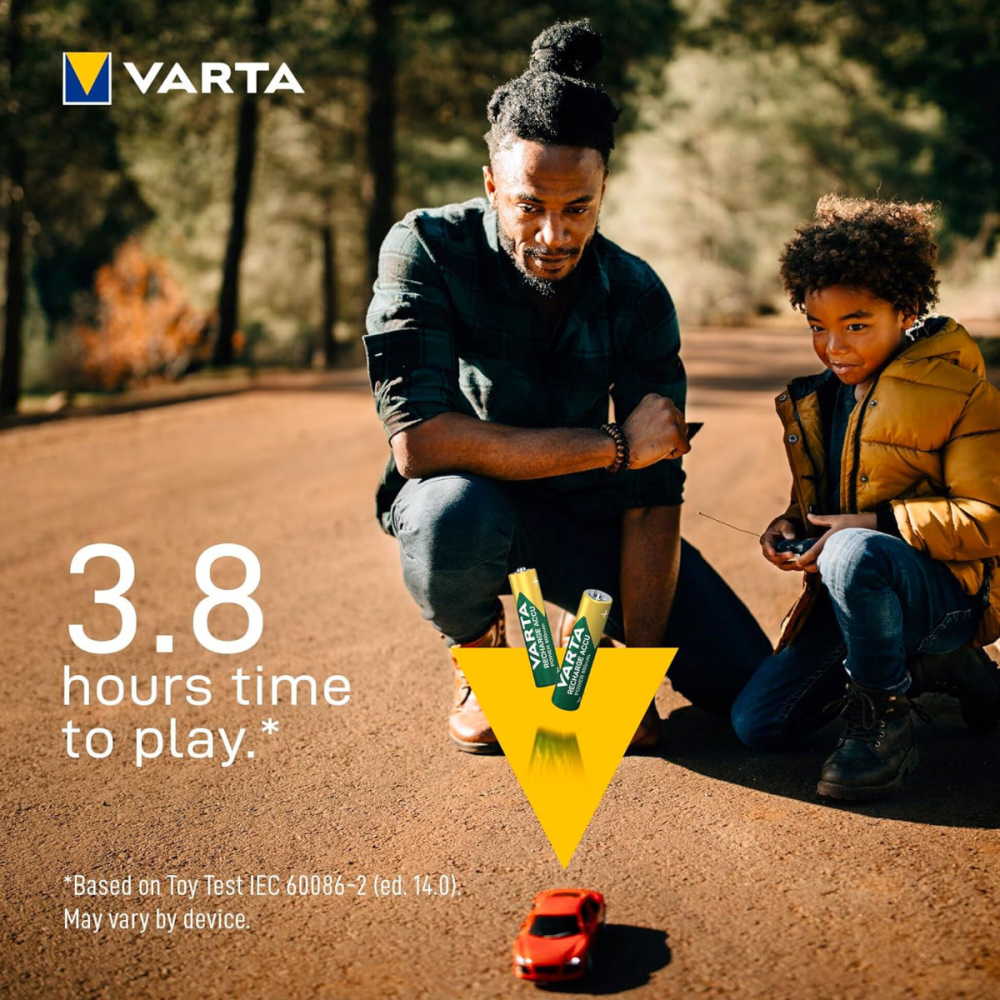 Set 2 Baterii Acumulatori Varta AAA Reincarcabile, 800 mAh, Cu Tehnologie Ready to Use, Pentru Dispozitive Casnice si Electronice Personale, Cu Auto-descarcare Foarte Redusa [4]