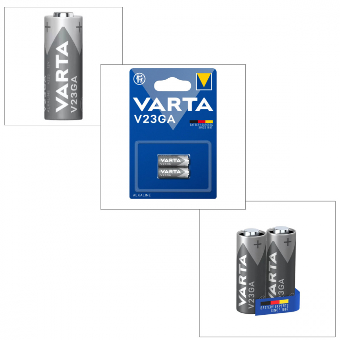 Set 2 baterii alcaline 23A, 12V, VARTA V23GA, in blister [4]