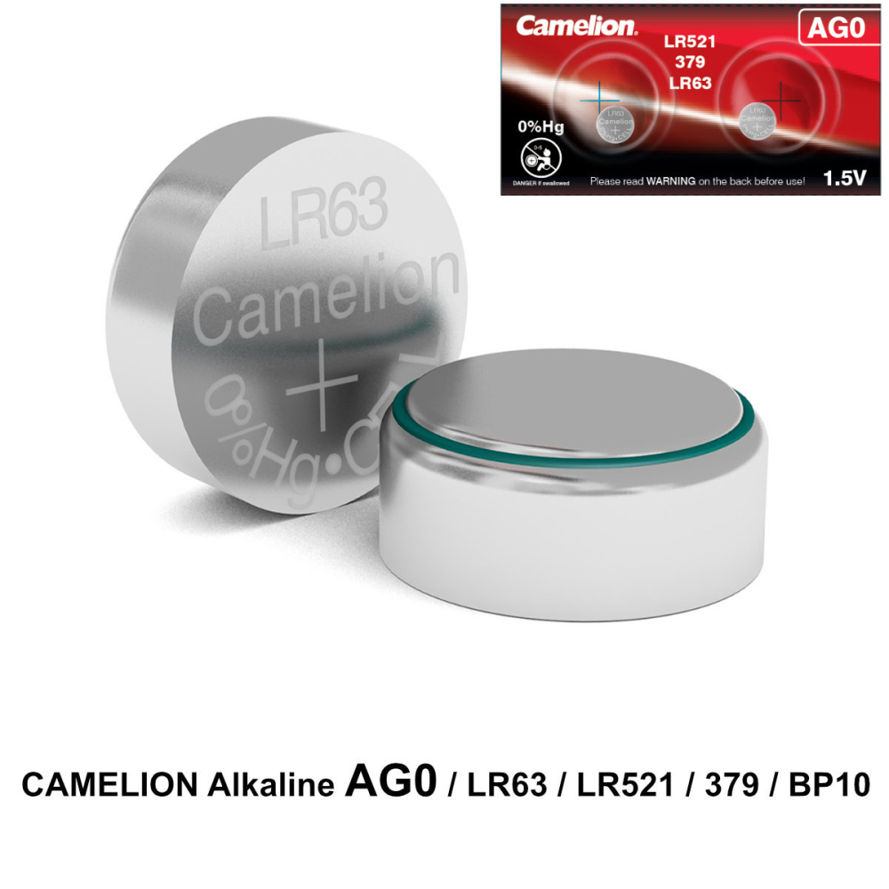 Set 2 Baterii Alcaline Buton AG0 LR521 1.5V pentru Ceasuri, Telecomenzi, Termometre, Blister [2]