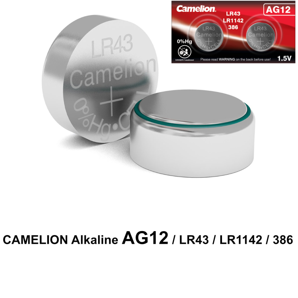 Set 2 Baterii Alcaline Buton AG12 LR43 1.5V 105mAh, Autonomie Exceptionala, pentru Calculatoare, Jucarii, Aparate Medicale [2]