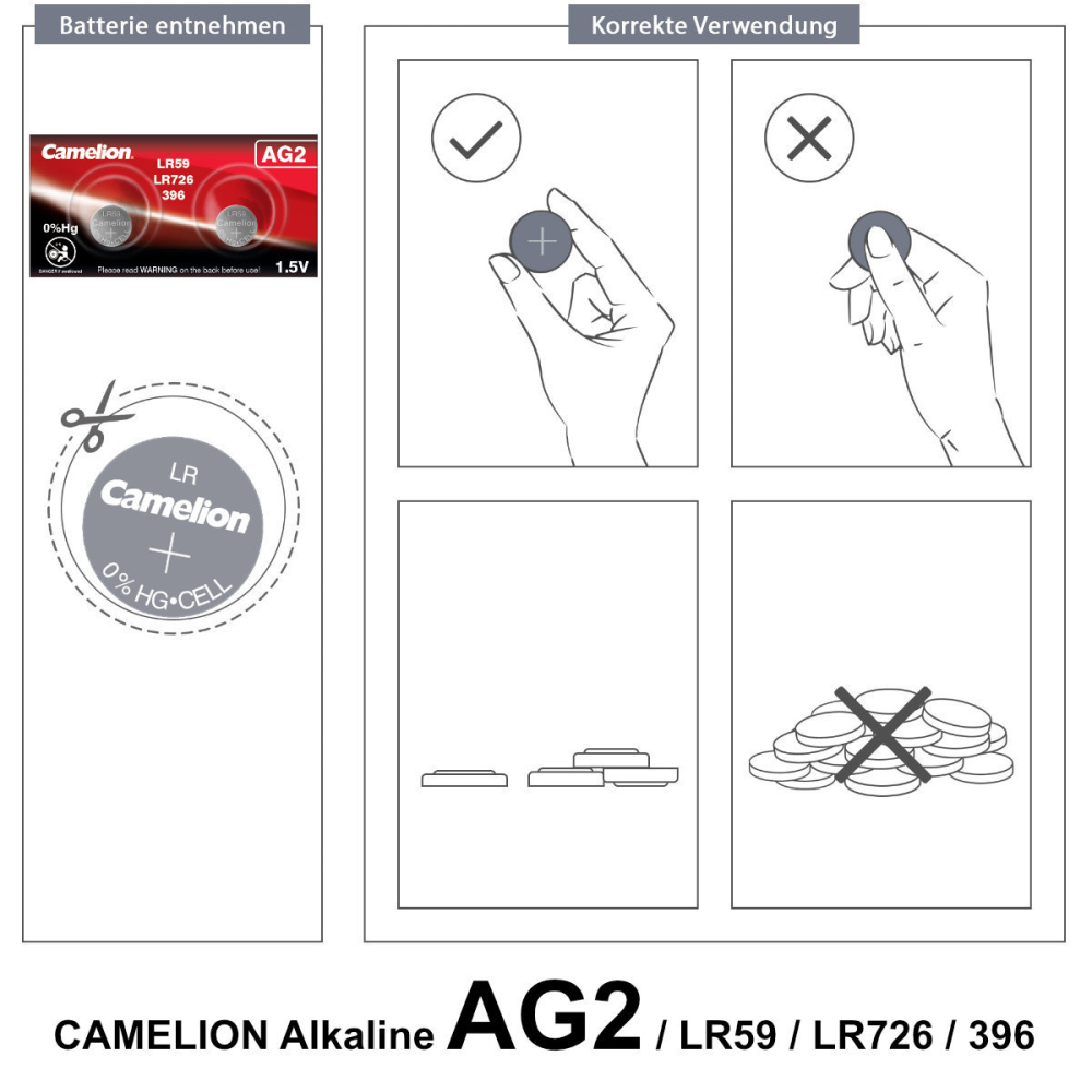 Set 2 Baterii Alcaline Buton AG2 LR726 1.5V 30mAh, pentru Calculatoare, Jucarii, Telecomenzi Subtiri [6]