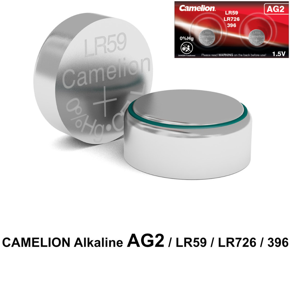 Set 2 Baterii Alcaline Buton AG2 LR726 1.5V 30mAh, pentru Calculatoare, Jucarii, Telecomenzi Subtiri [2]