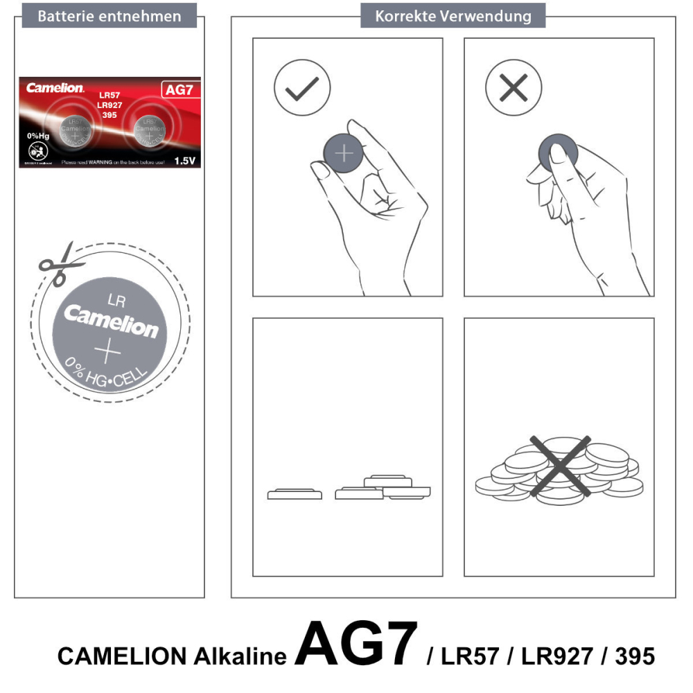 Set 2 Baterii Alcaline Buton AG7 LR927 1.5V 55mAh, pentru Aparate Medicale, Calculatoare, Jucarii, Dimensiuni 9.5x2.6mm [6]