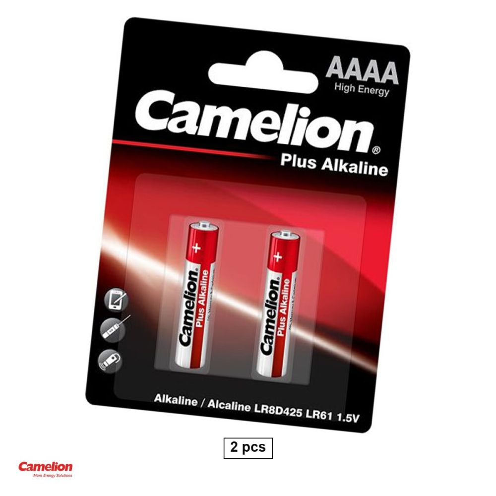 Set 2 baterii alcaline Camelion AAAA LR61, 1.5 V, 8.3 x 42.5 mm, in blister [1]
