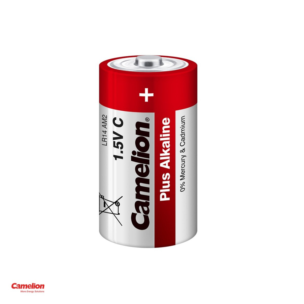 Set 2 baterii alcaline Camelion Plus C LR14, 1.5 V, 26.2 x 50 mm, bulk [4]