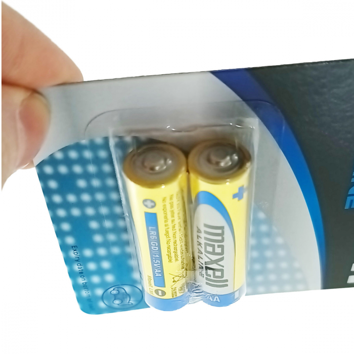 Set 2 baterii alcaline LR06 tip AA, Maxell, in blister [4]