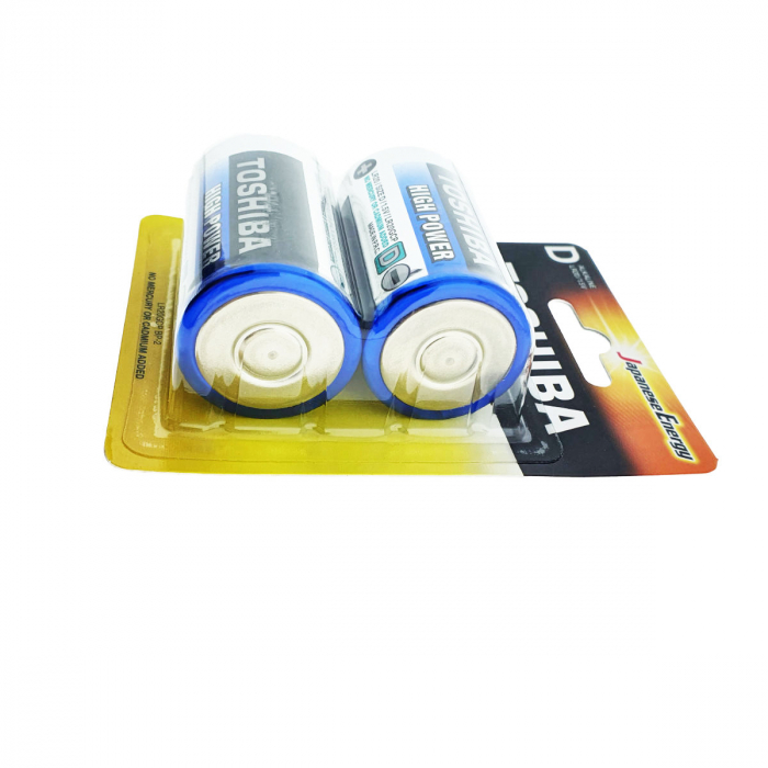 Set 2 baterii alcaline LR20, Toshiba High Power D, 1.5V, in blister [5]