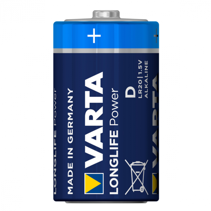 Baterii alcaline R20, D, Varta Long Life Power, blister 2 baterii [4]
