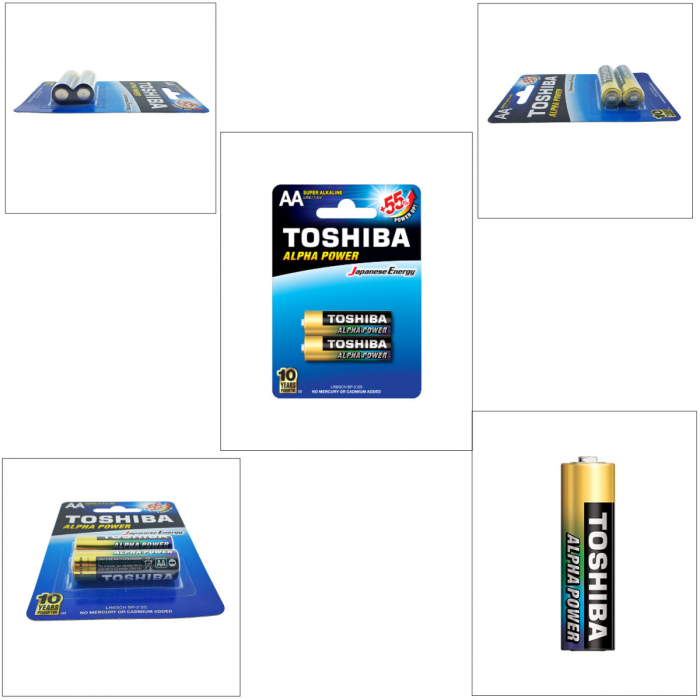 Set 2 baterii LR06 Super Alcaline, Toshiba Alpha Power AA, 1.5V, in blister [4]
