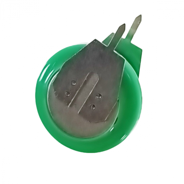 Set 2 baterii NiMH cu 2 pini, 1.2V 80mAh, diametru 15mm, verde [4]