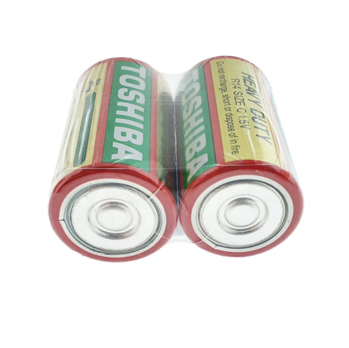 Set 2 baterii R14, Toshiba Heavy Duty C, 1.5V, ambalate in folie [3]