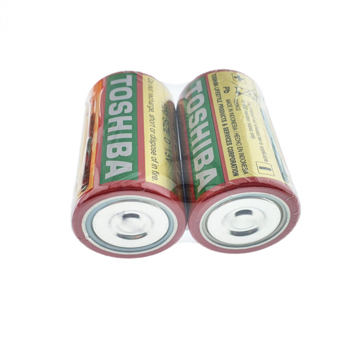 Set 2 baterii R20, Toshiba Heavy Duty D, 1.5V, ambalate in folie [3]