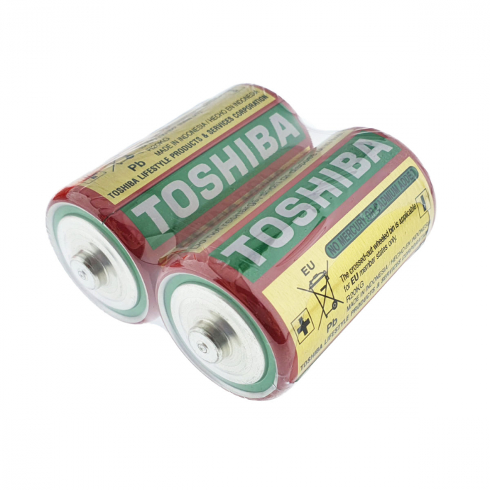 Set 2 baterii R20, Toshiba Heavy Duty D, 1.5V, ambalate in folie [2]